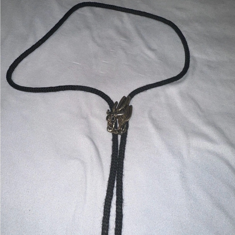 Bolo Tie Prospectors Square Black and gold Shovel Pick  Pan